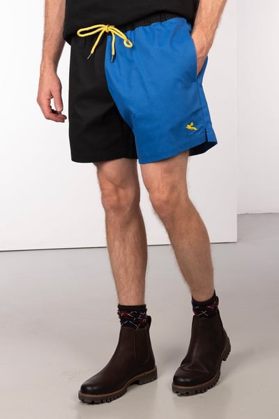 Men's Quartered Rugby Shorts - Ganton - Blue/Black