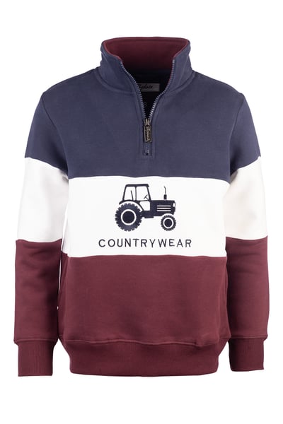 Boy's Sweatshirt - Byland II - Tractor Navy/White/Wine