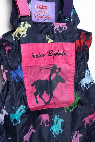 Girl's Bib & Brace Puddle Suit - Navy