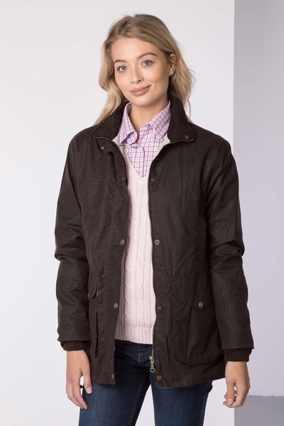 Ladies Wax Jacket - Wrelton - Brown