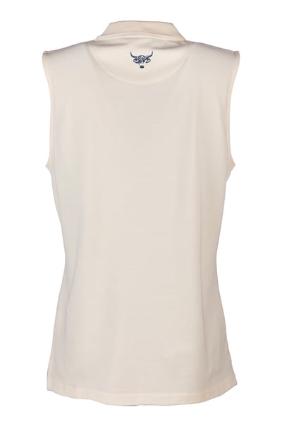 Ladies Sleeveless Polo Shirt - Kirby - Cream