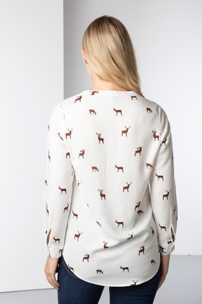 Ladies Long Sleeved Printed Blouse - Wistow