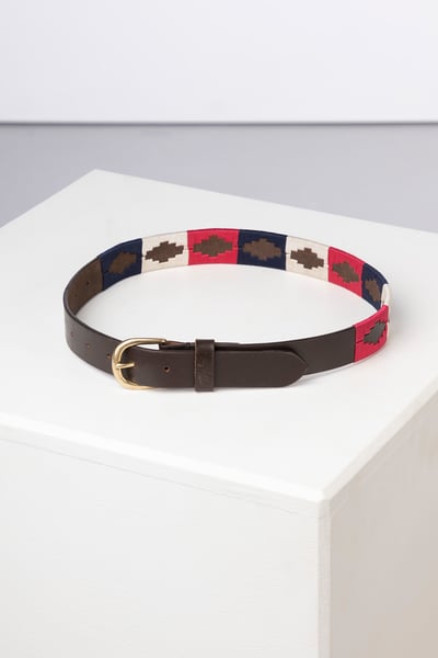 Junior Polo Belts - Askwith - Navy/White/Bonbon