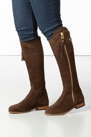 Ladies Suede Spanish Riding Boots