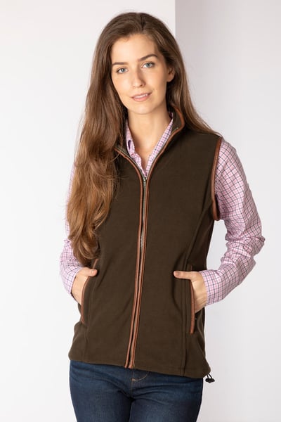 Ladies Fleece Waistcoat - Harpham - Olive