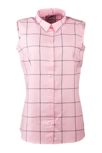 Ladies Hannah Sleeveless Country Shirt - Laura Tweed - Laura Pink