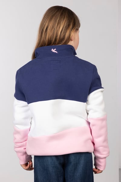 Kids Sweatshirt - Byland - Cow Denim/White/Sorbet