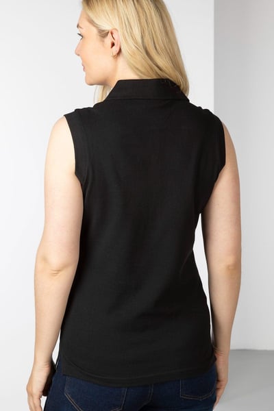 Ärmelloses Damen-Poloshirt Charlie - Schwarz