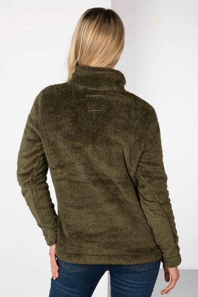 Damen Überkopf-Fleece - Etton II - Olive