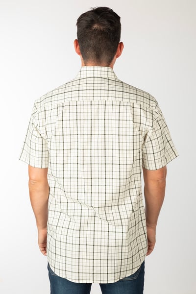 Kurzarm-Landhemd für Herren - Thirsk Dunkle Olive