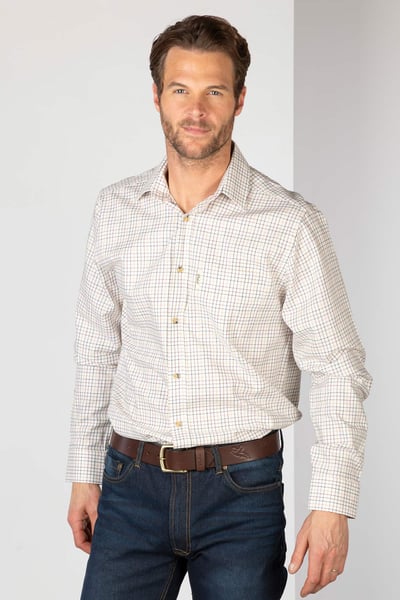 Men's Country Check Shirt - Garton - Garton Brown