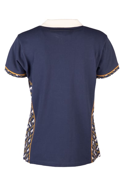 Ladies Snaffle Equestrian Polo Shirt – Muston - Navy