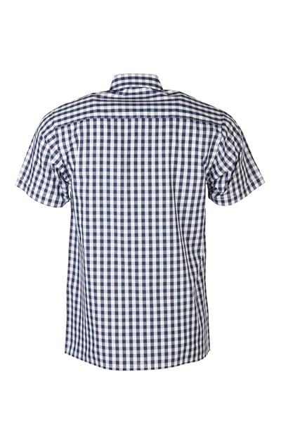 Men's Short Sleeved Country Shirt - Egton - Navy/White