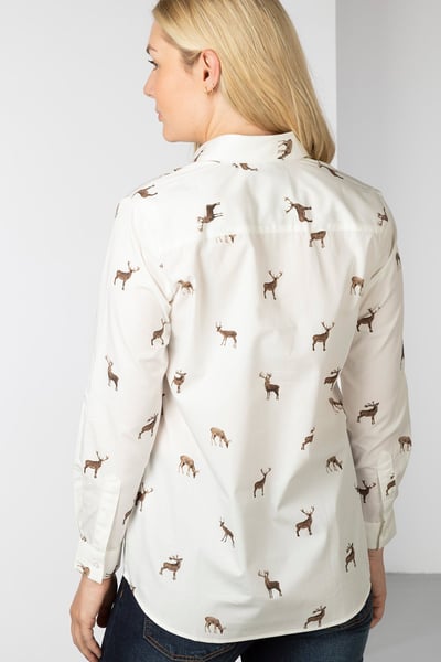 Ladies Printed Overhead Shirt - Wistow II - Deer
