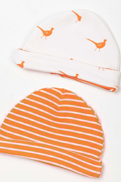 Babymützen (2er Pack) - Fasan Orange