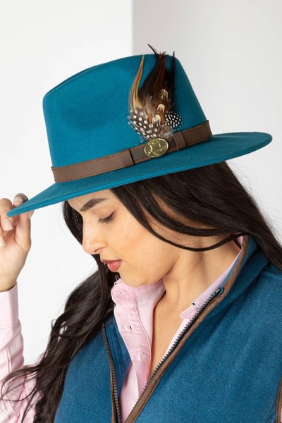 Damen Wollfilzhut - Danby - Blaugrün