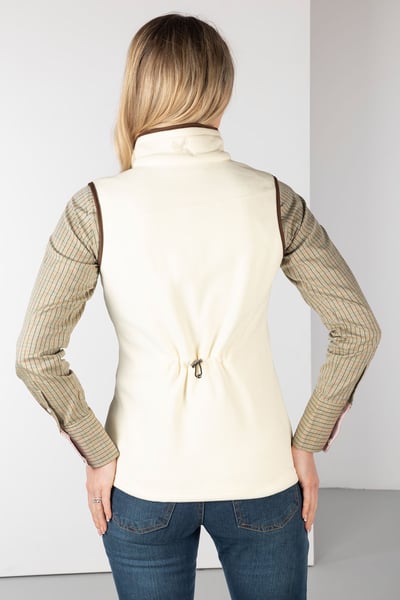 Ladies Premium Fleece Waistcoat - Huggate - Cream