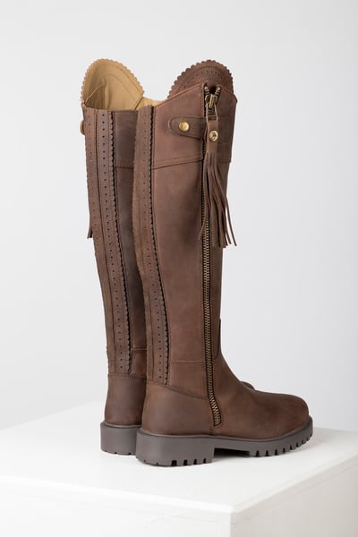 Bottes de campagne en cuir pour femmes - Haworth - Tan antique