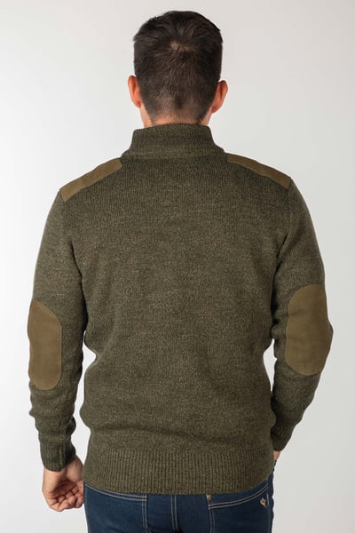 Jersey de tiro con faisán para hombre - Wykeham - Tweed verde oliva