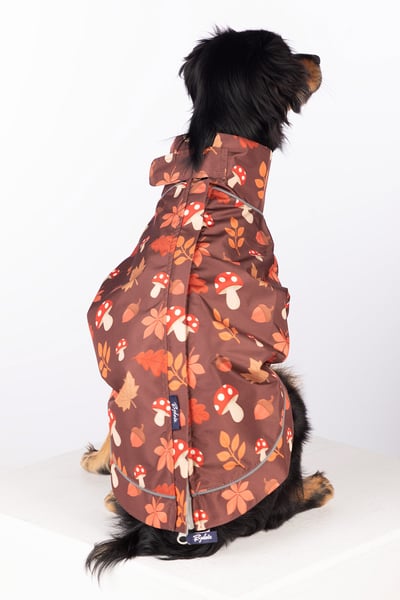 Patterned Dog Raincoats - Yapham - Woodland