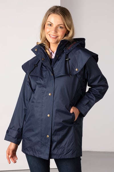 Ladies 3/4 Length Riding Coat - Derwent IV - Dark Navy
