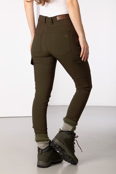 Damen Wanderhose mit Tasche - Aike - Militärgrün