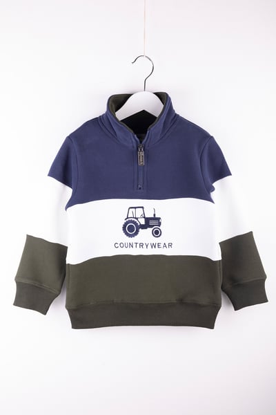 Boys Toddler Sweatshirt - Byland II - Tractor Navy/White/Olive