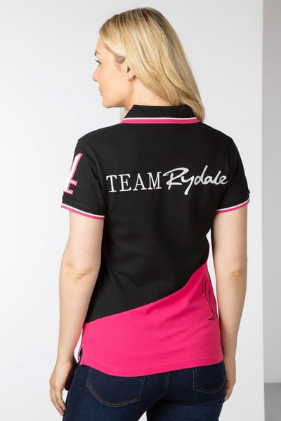 Ladies Lily II Diagonal Polo Shirt - Black