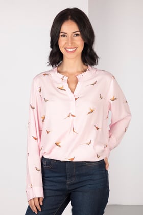 Ladies Floaty Long Sleeved Blouse - Wistow II