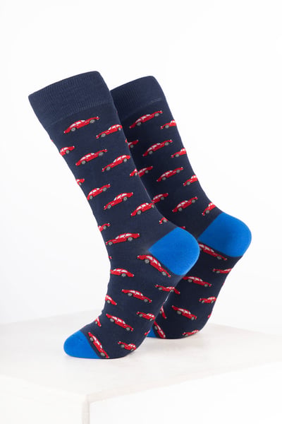 Herren-Auto-Knöchelsocken - Sportwagen Marineblau