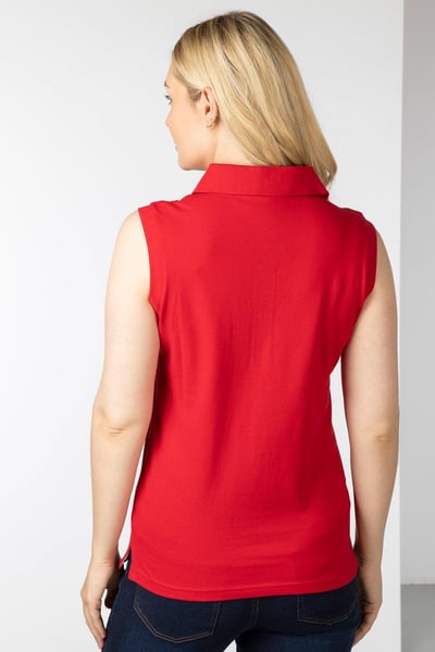 Ärmelloses Damen-Poloshirt Charlie - Rot