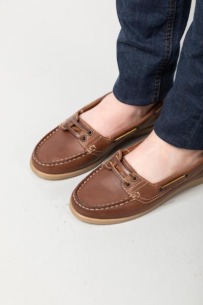 Ladies Low Front Shoes - Cayton - Brown