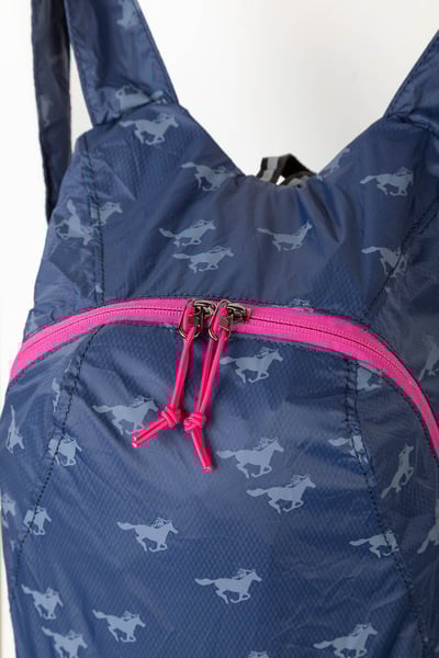 Packbarer Taschenrucksack - Navy-Pferd