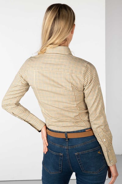 Ladies Hannah Country Check Shirt - Poacher - Poacher Beige
