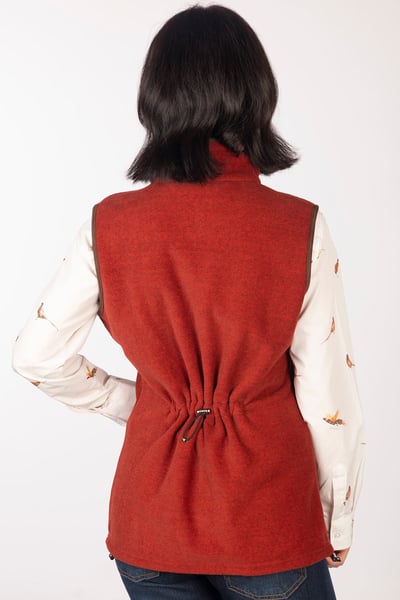 Ladies Premium Fleece Waistcoat - Huggate - Burnt Orange