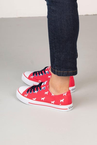 Ladies Canvas Trainers - Roxby II - Cherry