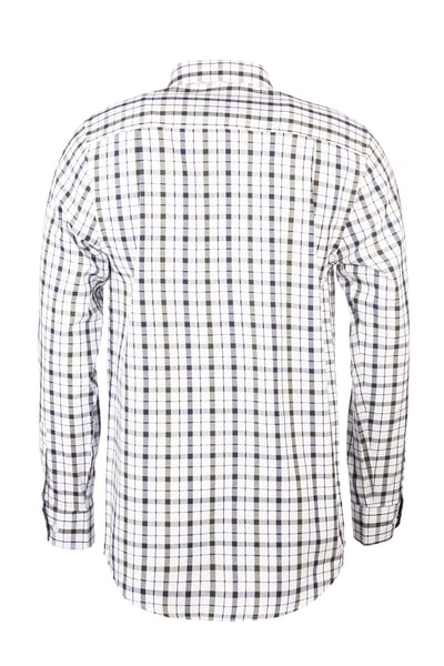Men's Cotton Twill Country Shirt - Haworth Dark Navy/Olive