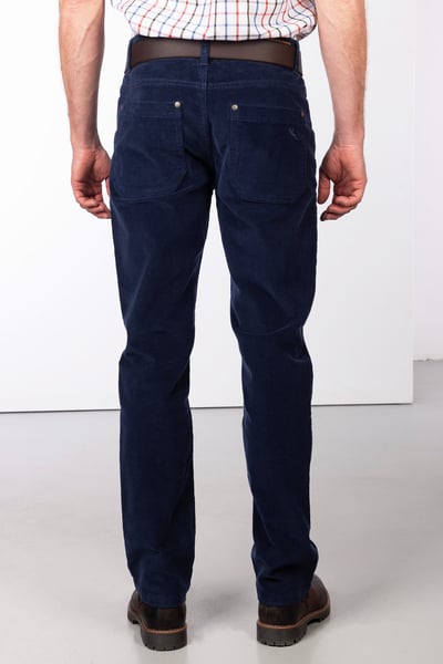 Men's Straight Leg Corduroy Trousers - Rupert - Navy