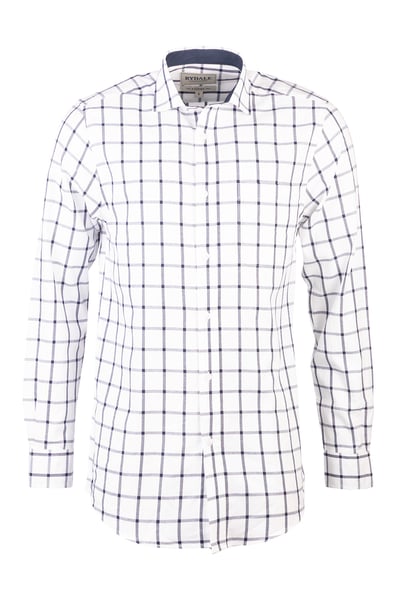 Men's Cotton Twill Country Shirt - Malham Dark Navy