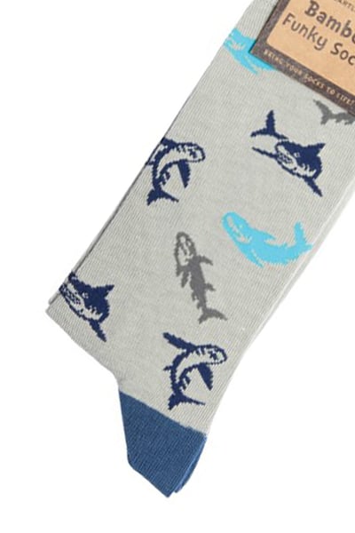 Men's Bamboo Funky Socks - Sharks