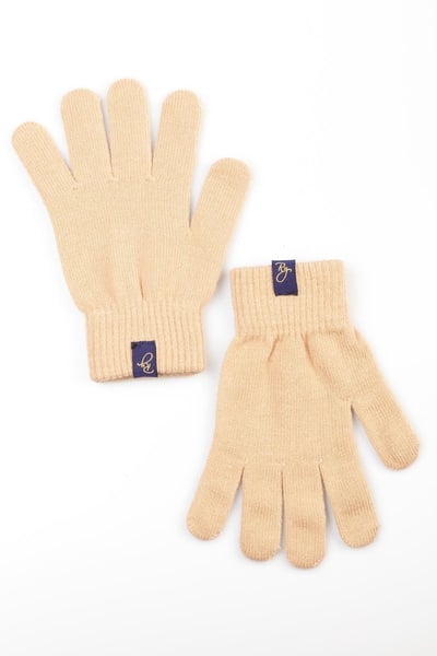 Ladies Knitted Gloves - Bella - Camel