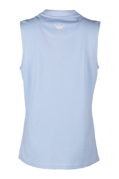Ladies Sleeveless Polo Shirt - Kirby - Soft Blue