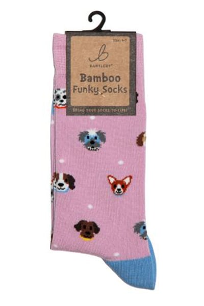 Ladies Bamboo Funky Socks - Perfect Puppies