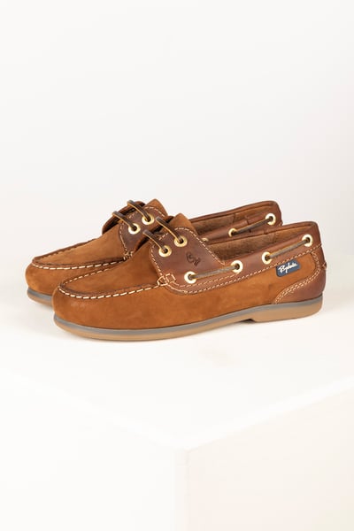 Ladies Leather Deck Shoes – Saltwick - Antique Tan/Brown