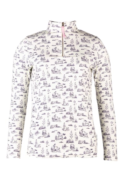 Top de manga larga con cremallera de 1/4 para mujer - Foxholes - Vida de caballo