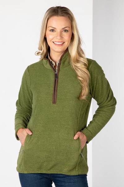 Ladies Huggate Overhead Fleece - Moss