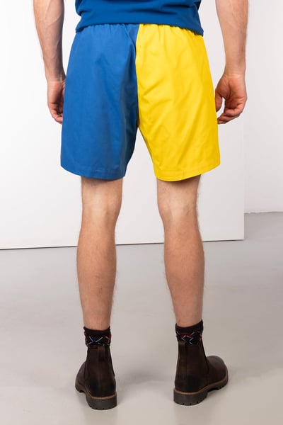 Herren-Rugbyshorts mit Viertelschnitt - Ganton - Blue/Yellow