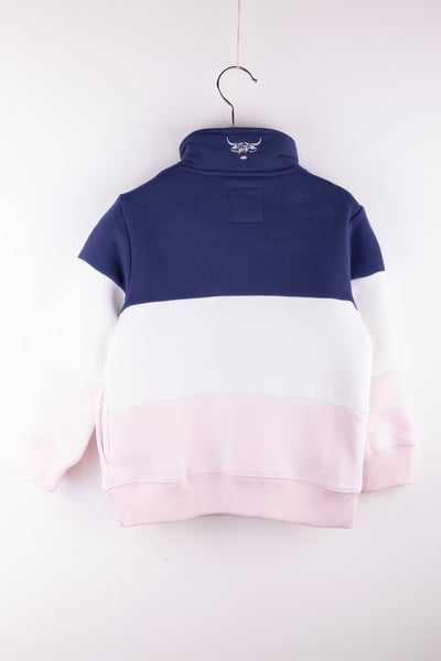 Girls Toddler Sweatshirt - Byland II - Horse Denim/White/Soft Pink