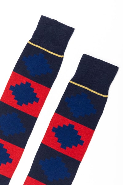Ladies Polo Knee Length Riding Socks - Navy
