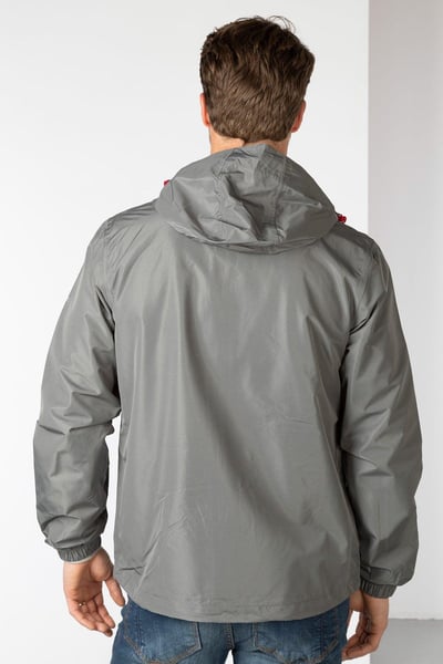 Men's Waterproof Jacket - Pack & Go - Grey